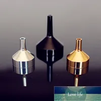 Andere Haushaltsunternehmen 100 teile / los Metall Kleine Aluminium Mini Trichter Für Parfümtransfer Diffusor Flasche Flüssigkeit Öl Füllung Lab Silber Gold Schwarz