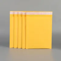 12*16 4cm 4,72 "*6,29" Amarelo Kraft Paper embrulhou bolsas de embalagem de embalagem Pacote de mala direta bolsas de pacote de pacote expressas de espuma EvenLopes
