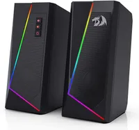 Redragon GS520 Anvil RGB Desktop Speakers, 2.0 Channel PC Computer Stereo Speaker with 6 Colorful LED Modes