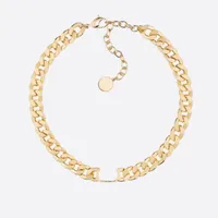 Модное ожерелье для Женщины Мода Ожерелье Пара Браслет Панк Стиль Высочайшее Качество Титановый Сталь Письмо Цепи Ожерелье