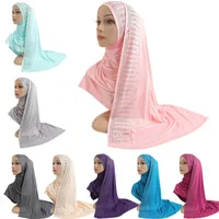 Moda Musulmani Hijabs Donne Jersey di cotone Lungo Founterscarf Sciarpa Sciarpa Sciarpa Sciarpa araba Islamica Scarpa ascendente Copricapo Pianurale 165 * 52 cm