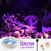 Grow Lights 5V Luz SMD2835 Spectrum Interior Lâmpadas Crescendo Lâmpada USB LED Strips para Planta Phytotope Flor Aquarium