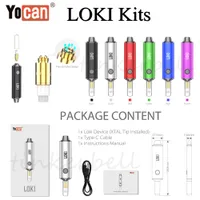 Original Yocan LOKI Kits 650mah Electronic Cigarette Vape Pen Atomizer Wax 15 Seconds Continuous Heat Two Modes XTAL Tip Concentrate With Dual Air Paths VS evolve
