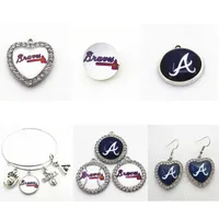 Squadra di baseball degli Stati Uniti Atlanta ciondolo ciondoli fascino della collana fai da te orecchini Braccialetti Braccialetti Bottoni Accessori per gioielli sportivi