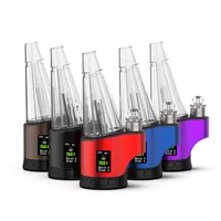 Hato H2 Enail Wax Vaporizer kits Concentrate Shatter Budder Dabs Rig 400F-700 800F Continuous Tempreature Setting 7 Color Lighting 2800mAh Battery