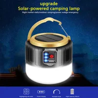 Solar Lamps LED Camping Lamp Emergency Light Bulb Portable Bright Remote Control USB Rechargeable For BBQ Hiking Travel Tools