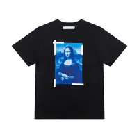 Fashion High Quality Cotton Tee Mona Lisa Oil Painting T Shirt Mens Casual T-Shirt X Printing