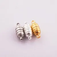 51sets/lot 18*6MM Powerful Magnetic Magnet Necklace Clasps & Hooks 3Colors Silver/Gold Plated for L1762