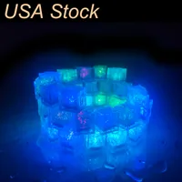 LED -lampor Polychrome Flash Party Lighting Glowing Cubes Blinking Ice Light Up Bar Club Wedding USA Stock