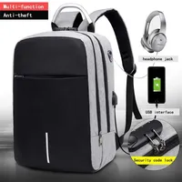OUBDAR Men Multifunction Anti Theft Backpack 15.6" Inch Laptop Usb Charging Backpacks Waterproof Schoolbag Business Travel Bags 211026