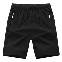 Shorts maschile Efinny 2021 Summer Ice Silk Uomini sottili sport pantaloni sciolti pantaloni da spiaggia di grandi dimensioni a vita corta
