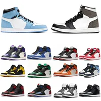 Jumpman 1 1S OG High Basketball Shoes Pine Green Black Court Purple Royal Bred Toe NC Obsidian UNC Game Sneakers Entrenadores