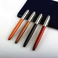 Fountain Pennsury Luxury High Quality Classic Metal Wood Pen 0.38 Nib Calligraphie écrivant la papeterie de bureau