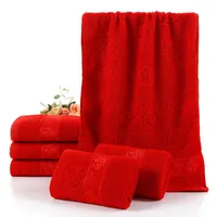 Toalhas vermelhas toalhas premium mão escura -100% anel penteado algodão girado, toalhas grandes, eleger qualidade