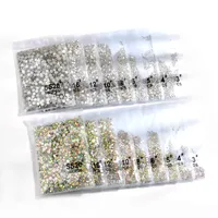 1440pcs Loose Rhinestones Clear Crystal AB Color 3D Non HotFix Flat Back Nail Art Decorations Shoes And Dancing Decoration Rhinestone