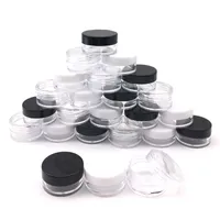 200 pz Vuoto Plastica Cosmetic Trucco Barattolo Vaso 2G ​​/ 3G / 5G Bottiglie di esempio Bottiglie Eyeshadow Crema per labbra Balsamo Balsamo contenitore Contenitore