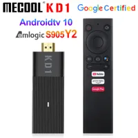 MECOOL KD1 TV-Stick Amlogic S905Y2 TV-Box Android-Box 10 2 GB 16GB Google-zertifizierte Stimme 4k 2.4G5G Wifi BT-Dongle