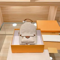 Mini Rucksack Tasche doppelte Umhängetaschen klassischer Präge alte Blume Ebene Mode Brief zurück Pack Multi-Tasche Reißverschluss Echtes Leder Hohe Qualität