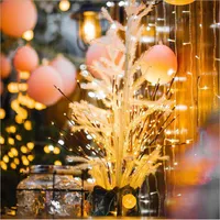 Decoraciones de fiesta de Navidad Simulación Árbol Rama LED Linterna Dormitorio Disposición Creativa Noche Barra de luz Homestay Luces Decorativas Cadena
