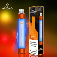 Authentic AIVONO Aim Fire Disposable Vape Pen E Cigarette Device With RGB Light 650mAh Battery 4ml Prefilled Cartridge Pod 1000 Puffs Glowing Vapes Kit VS Puffs Bar