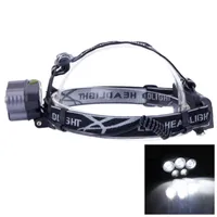 Huvudlampor 1800 High Lumens Portable Belysning 18650 USB Uppladdningsbar LED-arbete Vattentät strålkastare 3 Modes Headlampor för vuxna som kör campingfiske vandring