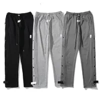 Męskie spodnie High Street Hip Hop Pants But Button Spanty Spits Casual Sports Spodni Streetwear