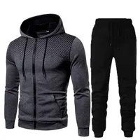 2Pcs Men's Hoodies And Pants 3D Digital Printing Hooded Sweater + Sweatpants Casual Cardigan Men Gradient Sports Suit Tracksuits