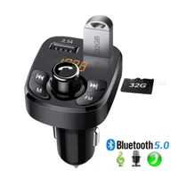 Car Bluetooth 5.0 FM Transmitter Wireless Handsfree Audio Receiver Auto MP3 Player 3.1A Dual USB Fast Charger