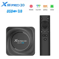 X88 PRO 20 TV Box Android 11 8 ГБ ОЗУ 128 ГБ 4 ГБ 64 ГБ 32 ГБ Rockchip RK3566 Поддержка Google Assistant X88PRO Media Player