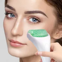 Actualización Portátil Cara Roller Cool Rodillos de hielo Masajeador para Facial Facial Piel Piel Apreden el dolor Alivio Anti-Envejecimiento Removedor de arrugas Masaje de la piel Belleza