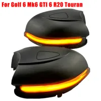 2x bil LED Dynamisk Turn Signal Light Side Spegel Indikator Blinker For-VW Golf 6 MK6 GTI 6 R20 Mkvi Touran