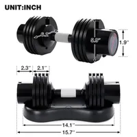 Dumbbell ajustable 12.5kgs Power Training Home Gym Workout Equipment USA Stocka19
