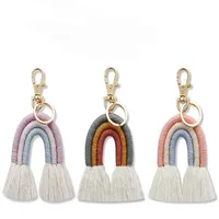 Rainbow Key Rings ins в стиле Стиль Автофекс подвеска богемные кисточки вручную вручную этническую природу милые девушки аксессуары