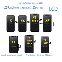 GX LCD för iPhone X XR XS Max 11 Pro Cell Phone Touchpaneler OLCD Hard Soft Screen HD-montering