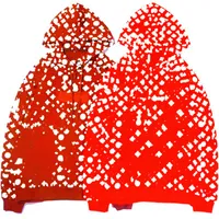 Новый мужской красный капюшон унисекс мода с капюшоном одежда хип-хоп верхняя уличная одежда толстовка свитер высокое качество оптом пуловер куртка