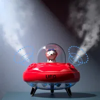 가습기 귀여운 행성 곰 가습기 UFO USB 충전 공기 LED 야간 빛 아로마 테라피 에센셜 오일 디퓨저