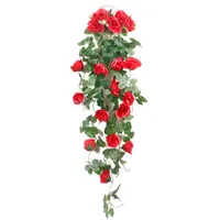 Dekoracyjne kwiaty wieńce 90 cm wysokiej jakości Rose Sztuczne Winorośli Wiszące Lvy Plant Po Studio Room Decor Dach Kwiat Wedding Decorati