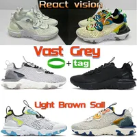 Classic running shoes react vision mens White Iridecent Honeycomb Phanton Light Brown Sail trainers Triple black GS wor1dwide White sneakers