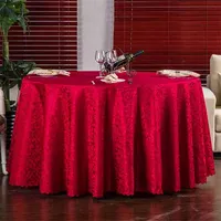 1 pc sprzedaż biały beżowy czerwony 8 kolory el bankiet poliester jackard jadalnia stół pokrywa dekoracja ślubna okrągły obrus 210626