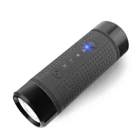 Haut-parleur de vélo sans fil portable Connectez-vous via Bluetooth 5200mAh Power Bank étanche avec microphone / LED Light Outdoor