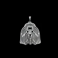 Wisiorki 2021 Damska Metalowa Pet Dog Jewelry Akcesoria Coton de Tulear