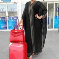 Casual Dresses Fashion Muslim Dress Women Robe Oversize Chiffon Dubai Abaya 2021 Islamic Cloak Designer Elegant Party Long Fall Spring