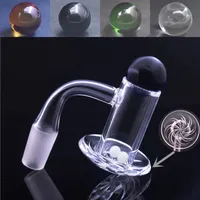 New Beveled Edge Blender Quartz Banger with Carb Cap terp pearls Male Female Cyclone Spinning terp slurper banger Domeless nail for Dab Rig hookah