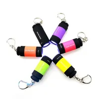 Portable Keychain Mini Torch Waterproof USB Rechargeable LED Light Flashlight Key Chain Ring Lamp Pocket Multi Colors299d