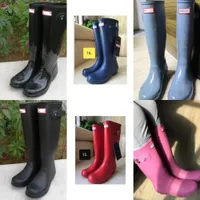 UVRCOS H T Caoutchose Rain Boots British Classic High Tube Tube imperméable Chaussures d'étanche pour Bottes de pluie Womentall Femmes Bottes Femmes Bottes L0310