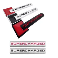 車のスタイリングメタルバッジステッカーオートエンブレムデカールボルボレクサススバルBMW Audi Ferrari MGのためのスーパーチャージロゴ用アクセサリー