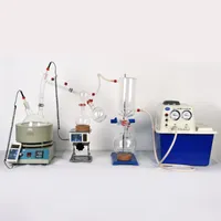 Fournitures de laboratoire Échelle de l'équipement Petite distillation de chemin courte 2L inclut un kit de pompes à vide