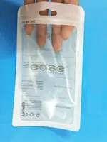 11 * 19 cm 12 * 21 cm 5,5 inch wit ritssluiting Mobiele telefoon accessoires Case Oortelefoon Winkelen Verpakking Tas PP PVC Poly Plastic Verpakking Zak DHL