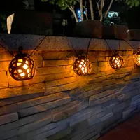 Zonne-energie lampen led string licht werf landschap bruiloft feest opknoping globaal bol tuin decor lantaarn outdoor vlam ball waterdicht