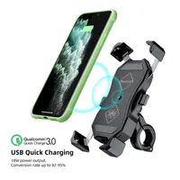 Motocykl X-Grip Motorcycle Telefon Holder Qi USB Bezprzewodowy ładowanie Moto Telefon Support Cell Mobile Smartphone GPS Góra